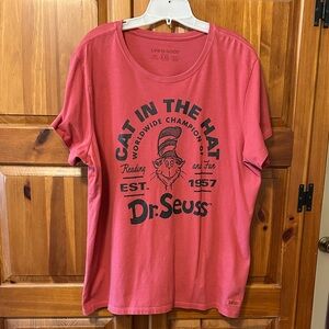 Life Is Good Woman’s Red Dr. Seuss Cat in the Hat T-Shirt XXL
